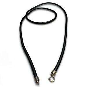 24” Black Cord Necklace - Unisex | 925 Silver
Clasp Minimalist Great for Men